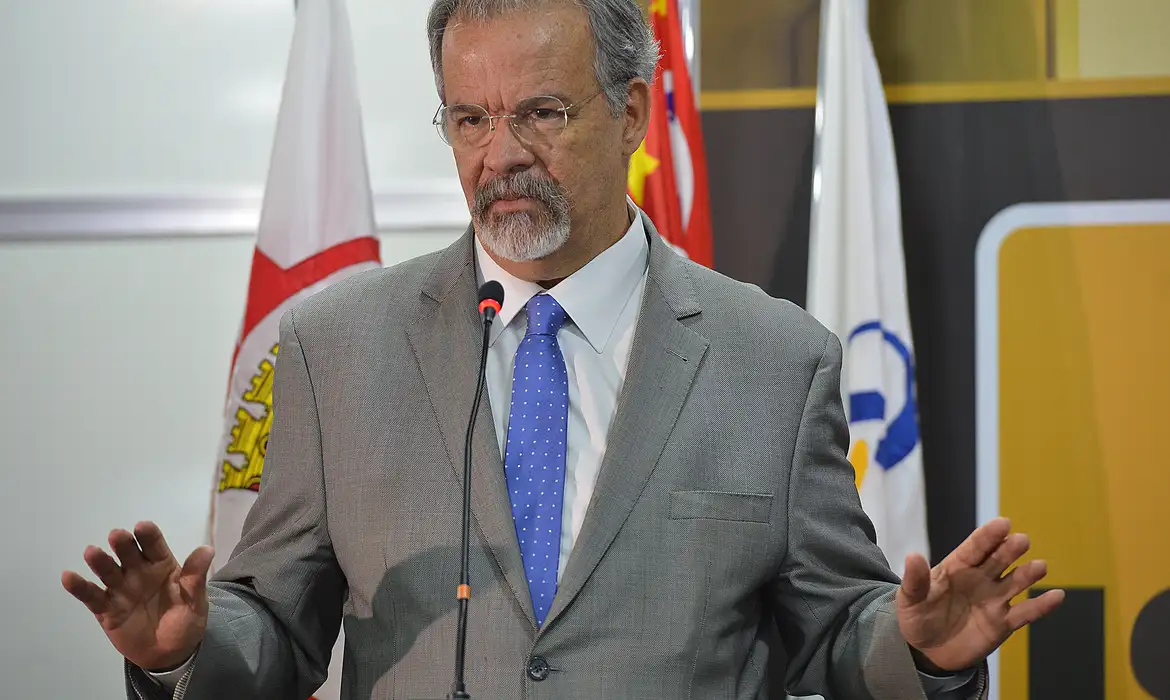 São Paulo - O ministro da Segurança Pública, Raul Jugmann, participa da cerimônia de abertura da ISC Brasil 4.0 Feira e Conferência Internacional de Segurança, no Expo Center (Rovena Rosa/Agência Brasil)