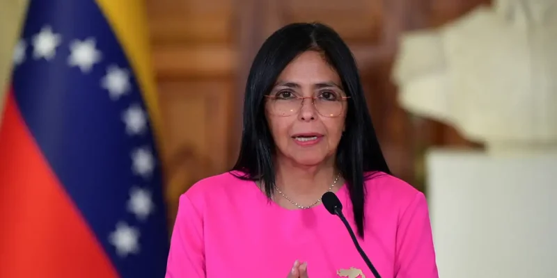 Presidente interina da Venezuela, Delcy Rodríguez, em Caracas
11/08/2025
 REUTERS/Gaby Oraa