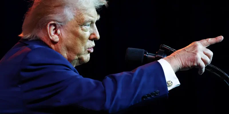 U.S. President Donald Trump addresses House Republicans at their annual issues conference retreat, at the Kennedy Center, renamed the Trump-Kennedy Center by the Trump-appointed board of directors, in Washington, D.C., U.S., January 6, 2026. REUTERS/Kevin Lamarque