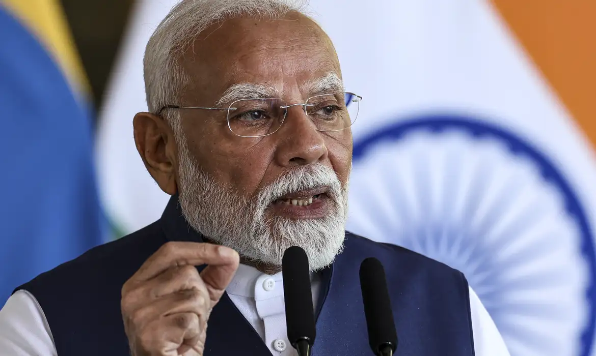 Brasília (DF), 08/07/2025 - O presidente Luiz Inácio Lula da Silva recebe o primeiro-ministro da Índia, Narendra Modi, em cerimônia oficial no Palácio da Alvorada. Foto: Marcelo Camargo/Agência Brasil