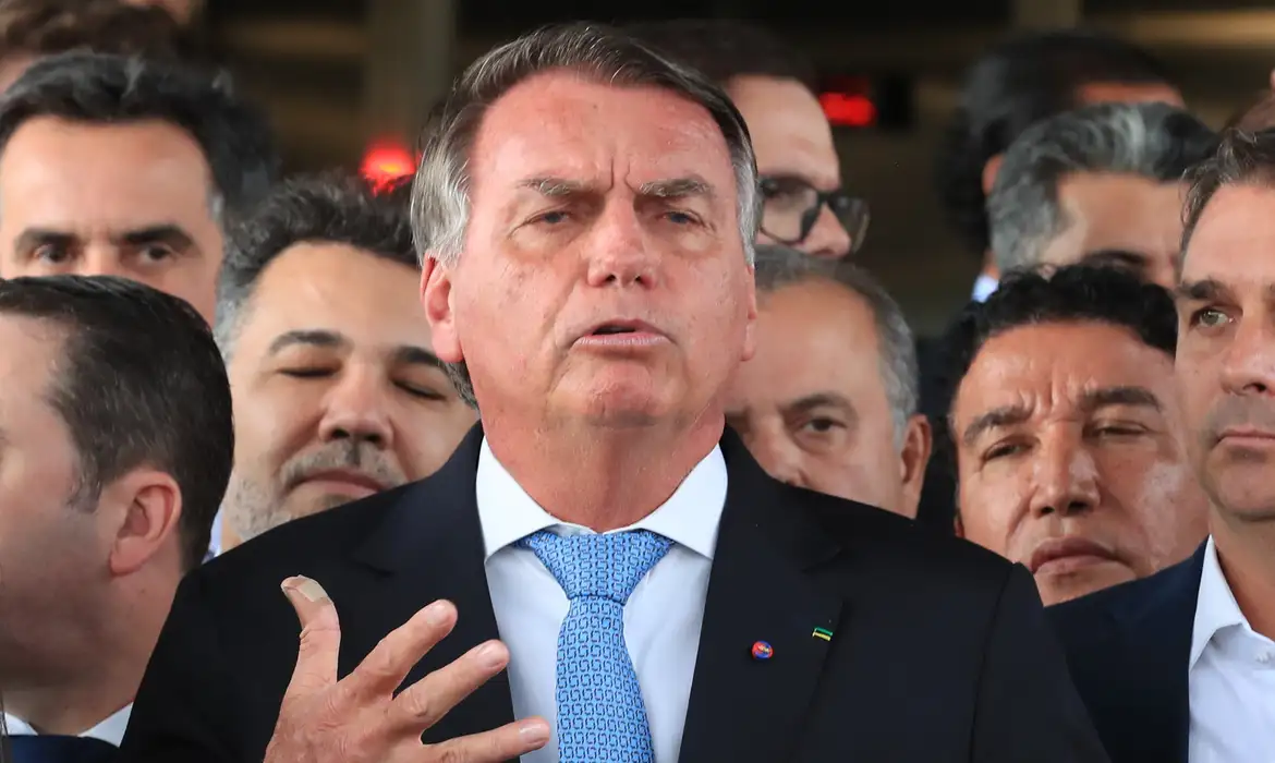 Brasília (DF), 26/03/2025  - Ex-presidente Jair Bolsonaro durante declaração a imprensa após virar Réu no STF. Foto: Lula Marques/Agência Brasil
