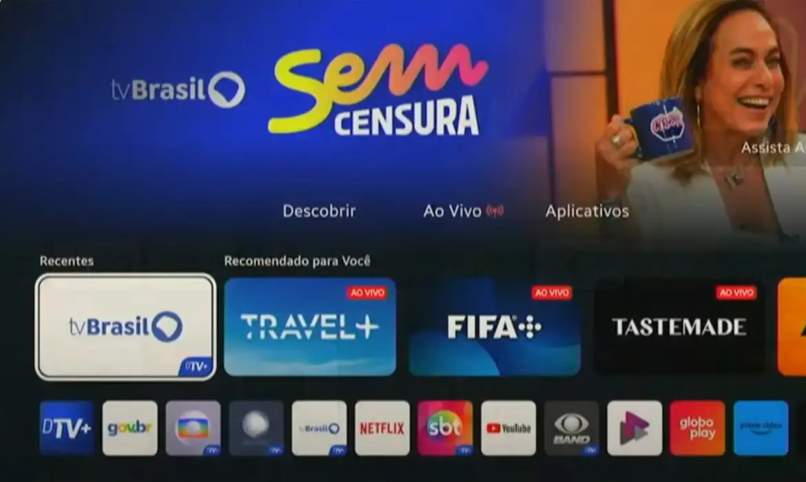 Brasília (DF), 27/08/2025 - Interface da TV 3.0. Foto: CanalGov/Reprodução