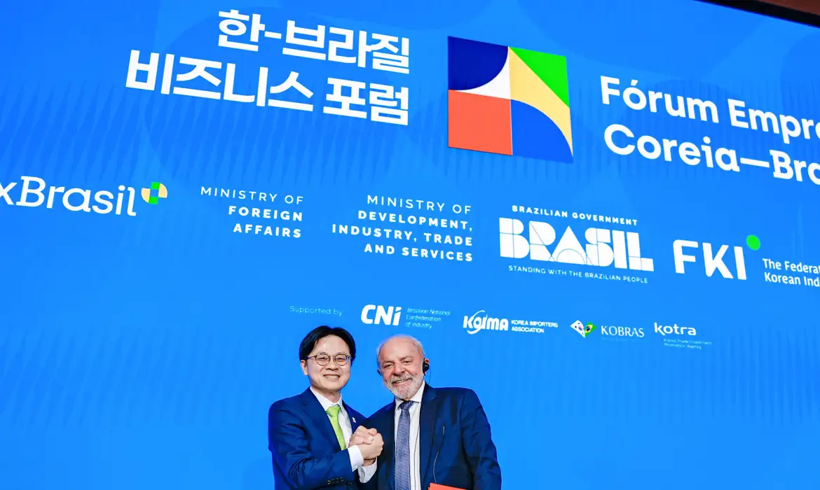 23.02.2026 - Presidente da República, Luiz Inácio Lula da Silva, durante a sessão de encerramento do Encontro Empresarial Brasil-Coreia do Sul. Seul — República da Coreia

Foto: Ricardo Stuckert / PR