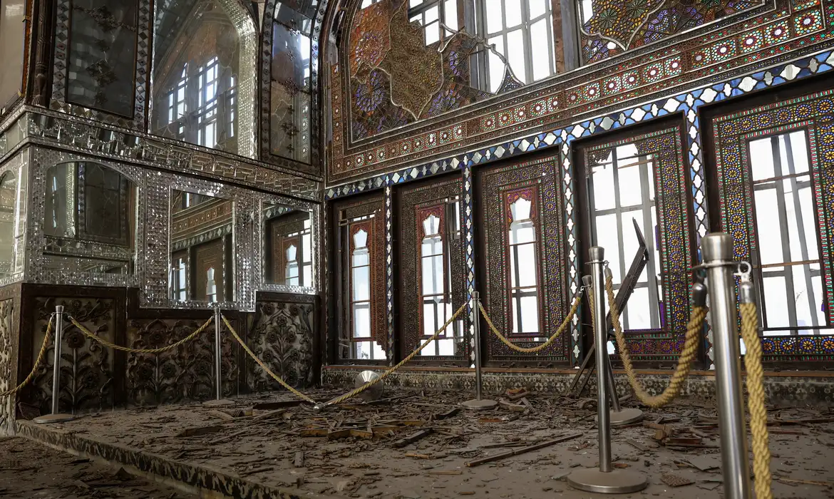 Debris at the historical monument Golestan Palace after it was damaged in an Israeli and U.S. strike, amid the U.S.-Israeli conflict with Iran, in Tehran, Iran, March 3, 2026. Majid Asgaripour/WANA (West Asia News Agency) via REUTERS ATTENTION EDITORS - THIS PICTURE WAS PROVIDED BY A THIRD PARTY.
