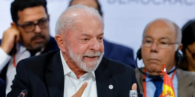 18.04.2026 – Presidente da República, Luiz Inácio Lula da Silva, durante 4.ª Reunião de Alto Nível do Fórum em Defesa da Democracia. Feira de Barcelona, Espanha.

Foto: Ricardo Stuckert / PR