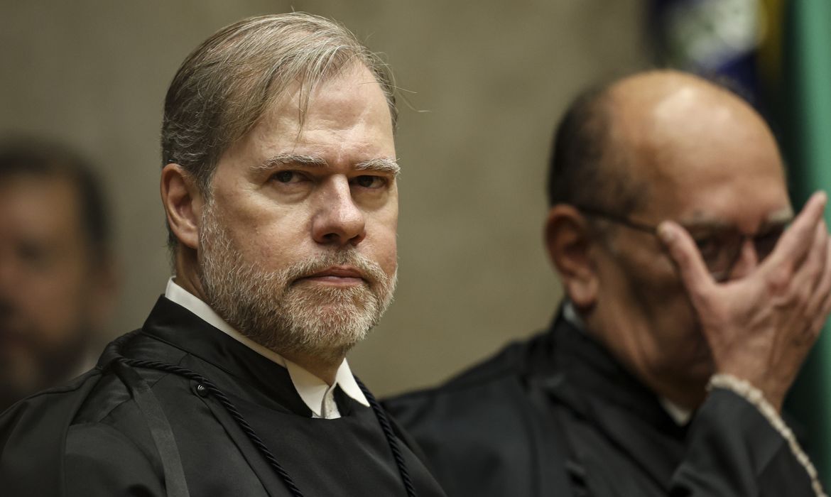 Brasília (DF), 02/02/2026 - Os ministros do STF, Dias Toffoli e Gilmar Mendes, durante a abertura do Ano Judiciário de 2026 do Supremo Tribunal Federal (STF). Foto: Marcelo Camargo/Agência Brasil