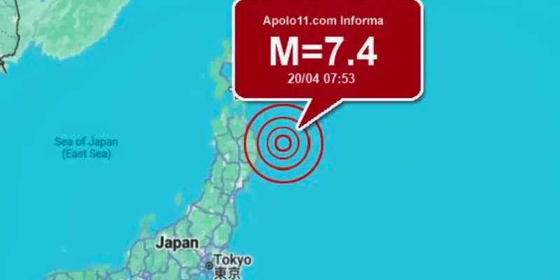Brasília-DF – Forte terremoto sacode Japão, a 100 km de Miyako. Mapa: Google Mapas.