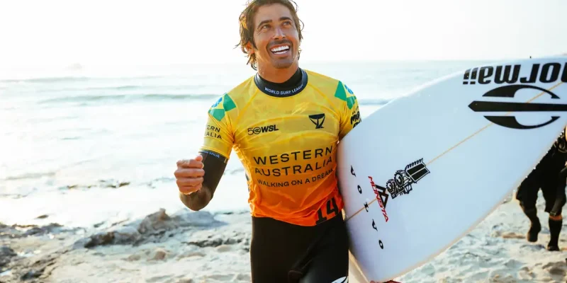 MARGARET RIVER, WESTERN AUSTRALIA, AUSTRALIA - APRIL 16: Miguel Pupo of Brazil after surfing in Heat 16 of Round Two at the Western Australia Margaret River Pro on April 16, 2026 at Margaret River, Western Australia, Australia. (Photo by Beatriz Ryder/World Surf League)