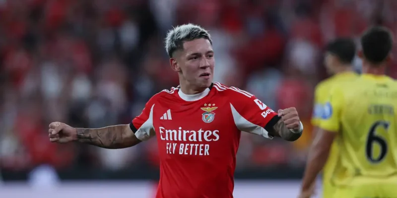 Gianluca Prestianni em jogo do Benfica contra Tondela
 23/8/2025    REUTERS/Pedro Rocha