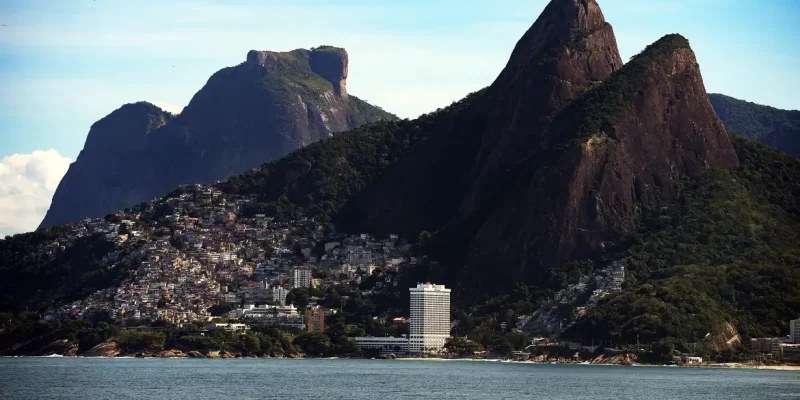 Comunidade do Vidigal, no Leblon, na zona sul do Rio de Janeiro