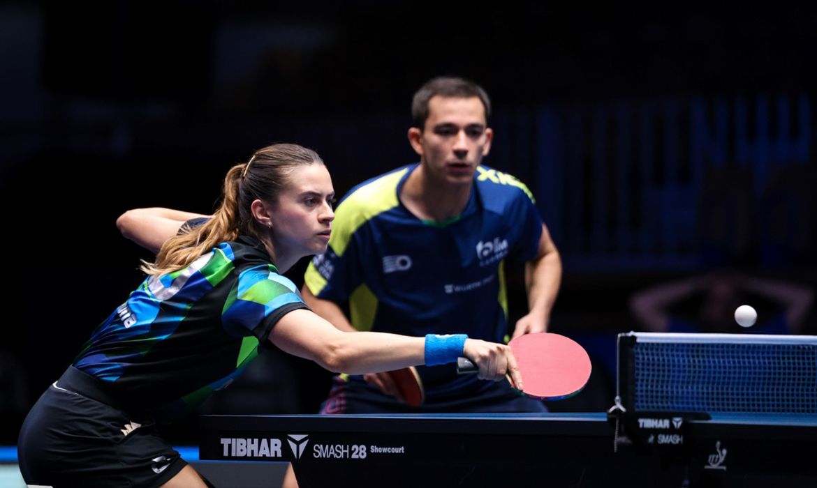 Eslovênia- 20/06/2025 - Hugo Calderano e Bruna Takahashi vão à final de torneio na Eslovênia. Foto  WTT/Divulgação