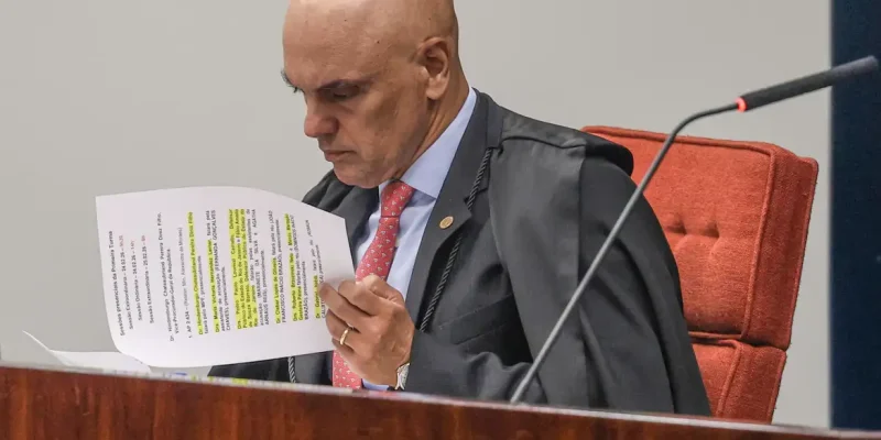 Brasília (DF), 24/02/2026 – Ministro Alexandre de Moraes durante inicio do julgamento no STF dos mandantes do assassinato da ex-vereadora, Marielle Franco.
Foto: Valter Campanato/Agência Brasil