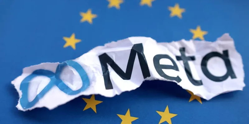 FILE PHOTO: FILE PHOTO: EU flag and Meta logo are seen in this illustration taken, May 22, 2023. REUTERS/Dado Ruvic/Illustration/File Photo/File Photo