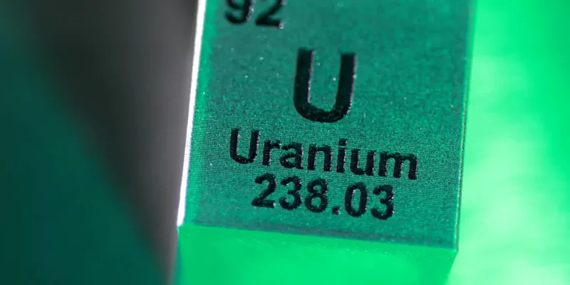 FILE PHOTO: A block with the symbol, atomic number and mass number of Uranium (U) element, in this illustration taken January 21, 2026. REUTERS/Dado Ruvic/Illustration/File Photo