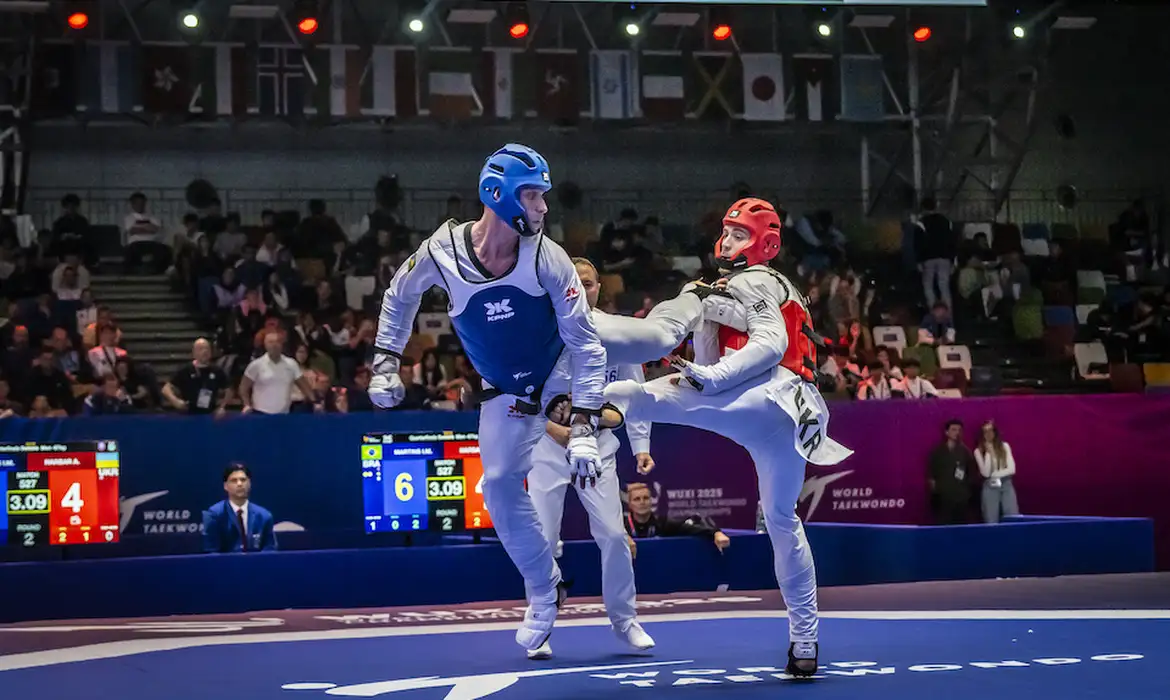 Wixu, 26/10/2025 - Atleta Ícaro Miguel no Mundial de Taekwondo. Foto: World Taekwondo/Divulgação