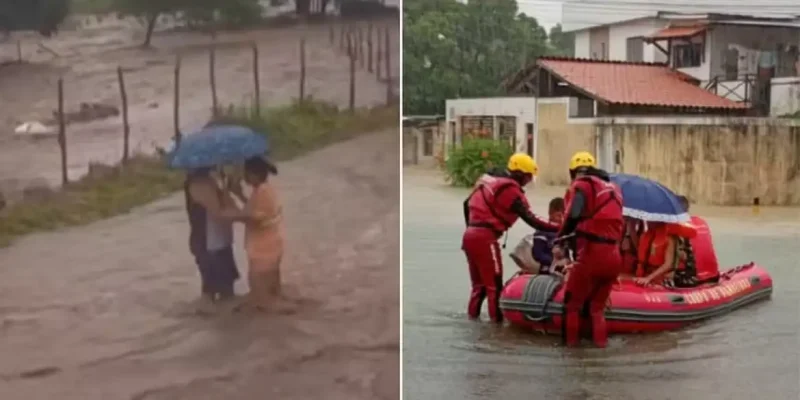 04/05/2026 - Pernambuco e Paraíba têm 12,8 mil desalojados ou desabrigados devido às chuvas, e governo reconhece emergência. Foto: Corpo de Bombeiros de Pernambuco/Divulgação