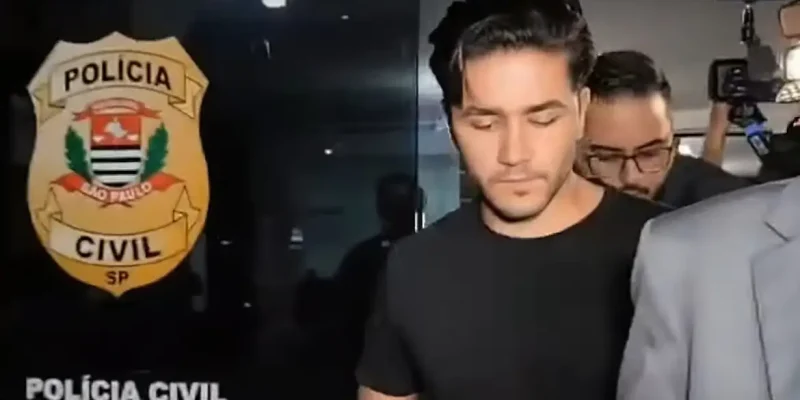 Motorista de Porsche, Fernando Sastre Filho, acusado de matar homem e ferir amigo em batida na Zona Leste se entrega à polícia após três dias de buscas. Foto: Frame/TV Brasil
