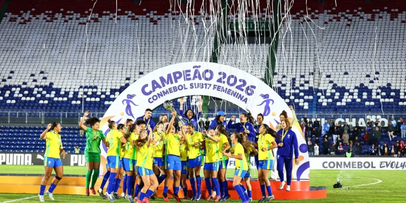 ASSUNÇÃO - 10/05/2026 - SELEÇÃO FEMININA DERROTA ARGENTINA E É CAMPEÃ DO SUL-AMERICANO SUB-17. FOTO - STAFF IMAGES / CBF