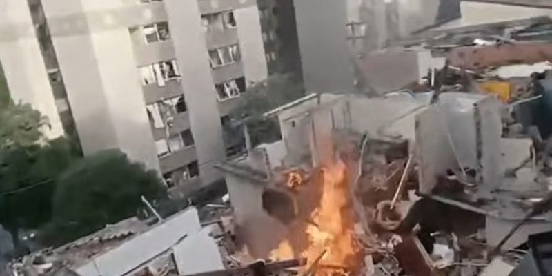 São Paulo (SP), 11/05/2026 - Explosão em casas e apartamentos perto do cruzamento da rua Dr. Benedito de Moraes Leme com a rua Piraúba, no Jaguaré. Frame: TV Brasil