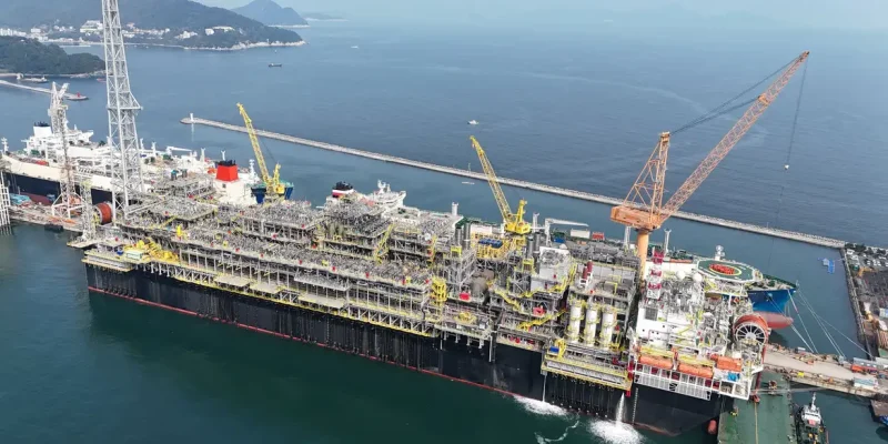Brasília (DF), 01/05/2026 - Navio-plataforma P-79 no estaleiro Hanwha Ocean, na Coreia do Sul.
Foto: Petrobras/Divulgação
