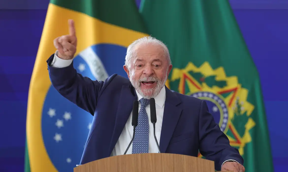 Brasília (DF), 12/05/2026 - O presidente da República, Luiz Inácio Lula da Silva, discursa durante cerimônia de lançamento do Programa Brasil Contra o Crime Organizado e de anúncio de medidas voltadas à segurança pública.
Foto: Marcelo Camargo/Agência Brasil
