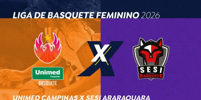 Brasília (DF), 01/05/2026 - TV Brasil exibe partida entre Unimed Campinas e Sesi Araraquara neste domingo pela LBF.
 Arte Marketing/EBC