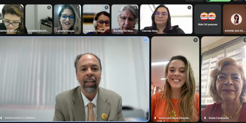 Print da reunião do google meet