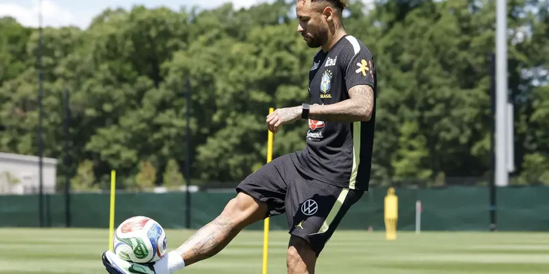 New Jersey, 16/06/2026 - Jogador Neymar durante treino da Seleção Brasileira de Futebol para a Copa do Mundo 2026. Foto: Rafael Ribeiro/CBF