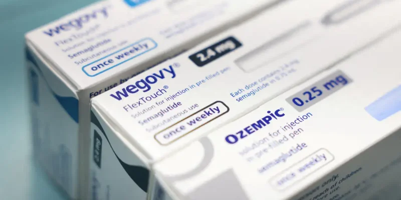 FILE PHOTO: Boxes of Ozempic and Wegovy made by Novo Nordisk are seen at a pharmacy in London, Britain March 8, 2024. Reuters/Hollie Adams/Proibida reprodução