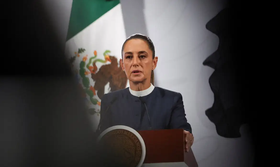 A presidente do México, Claudia Sheinbaum 
3 de novembro de 2025
REUTERS/Henry Romero
