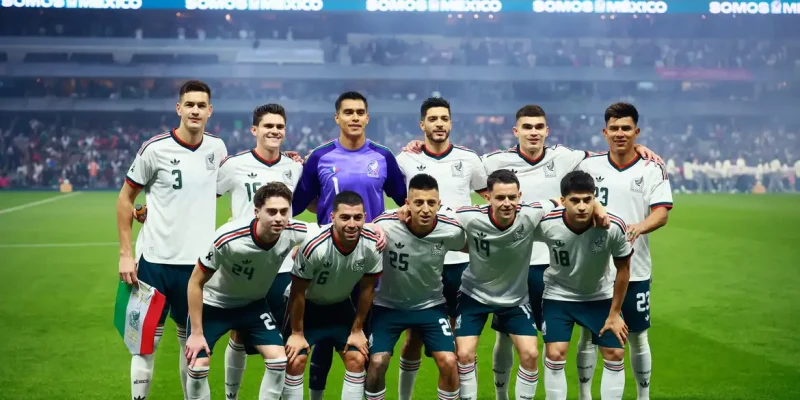 Soccer Football - International Friendly - Mexico v Portugal - Estadio Ciudad de Mexico, Mexico City, Mexico - March 28, 2026
Mexico players pose for a team group photo before the match REUTERS/Eloisa Sanchez