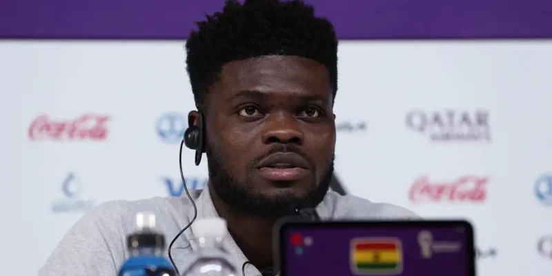 Thomas Partey, de Gana, durante entrevista coletiva
1º de dezembro de 2022 REUTERS/Benoit Tessier