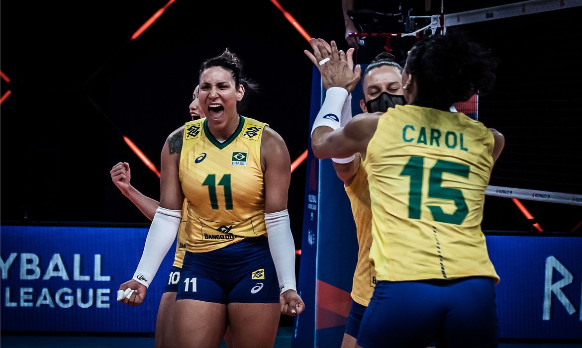 Seleção feminina de vôlei, liga das nações, brasil