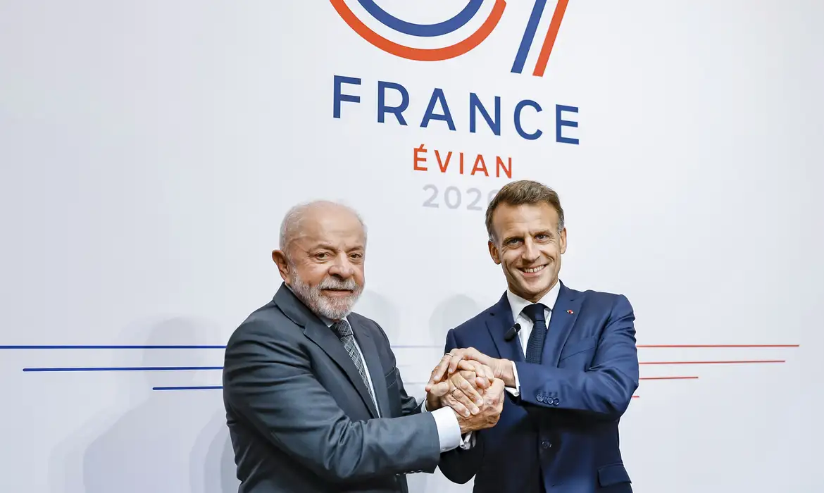 Évian-les-Bains, 15/06/2026 - Presidente da República, Luiz Inácio Lula da Silva, durante Reunião bilateral com o Presidente da França, Emmanuel Macron. Foto: Ricardo Stuckert/PR