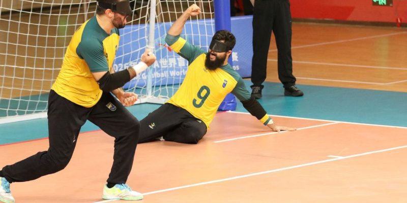 Seleção brasileira masculina vai à semifinal do Mundial de goalball. Foto: Brenda Mendes/CBDV