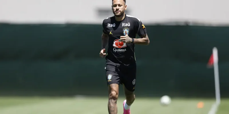 Neymar participa de primeiro treino com seleção brasileira em Nova Jersey após a convocação para a Copa do Mundo - em 16/06/2026