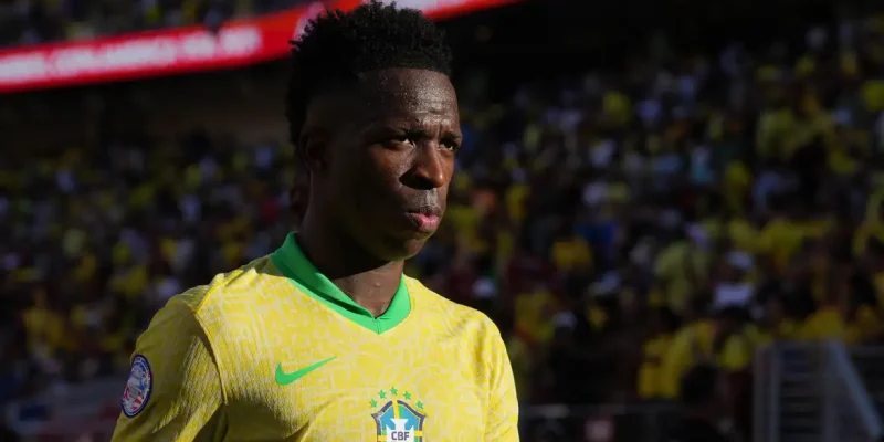 Vinícius Jr. em jogo do Brasil contra Colômbia
 2/7/2024    Darren Yamashita-USA TODAY Sports