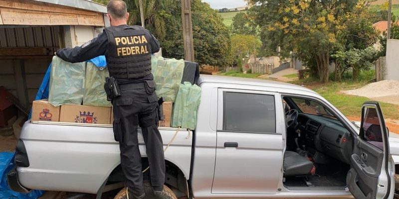 Cigarros apreendidos em Ponta Grossa-PR