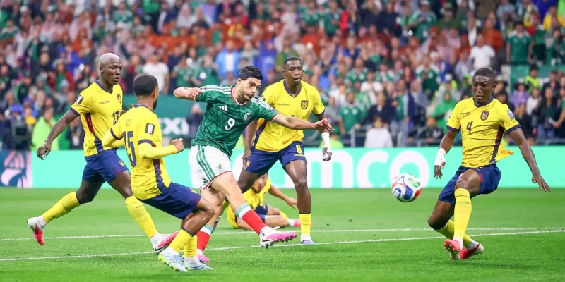 Soccer Football - FIFA World Cup 2026 - Round of 32 - Mexico v Ecuador - Estadio Azteca, Mexico City, Mexico - June 30, 2026
Mexico's Raul Jimenez scores their second goal REUTERS/Eloisa Sanchez     TPX IMAGES OF THE DAY
