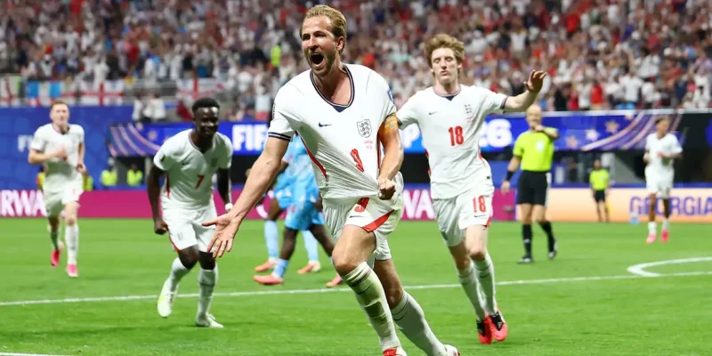 Soccer Football - FIFA World Cup 2026 - Round of 32 - England v DR Congo - Atlanta Stadium, Atlanta, Georgia, U.S. - July 1, 2026 England's Harry Kane celebrates scoring their second goal REUTERS/Claudia Greco