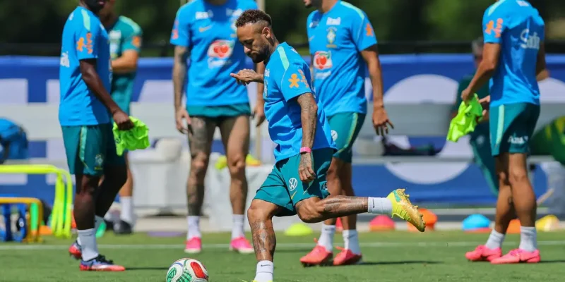 Soccer Football - FIFA World Cup 2026 - Brazil Training - Columbia Park Training Facility, Morristown, New Jersey, U.S. - July 2, 2026 Brazil's Neymar during training IMAGN IMAGES via Reuters/Caean Couto