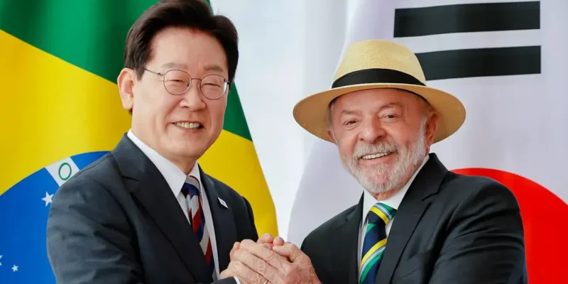 27.07.2026 - Presidente da República, Luiz Inácio Lula da Silva, durante cerimônia oficial de chegada do Presidente da República da Coreia, Lee Jae Myung, e da senhora Kim Hea Kyung, no Palácio da Alvorada. Brasília - DF.
Foto: Ricardo Stuckert