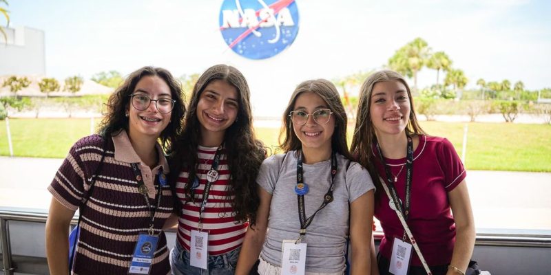 Brasília – DF – 08/07/2026 - Quatro adolescentes brasileiras vencem competição internacional e terão pesquisa sobre câncer de mama realizada no espaço Crédito: Divulgação/NASA