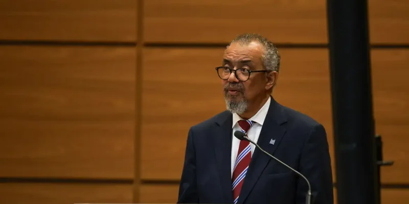 Rio de Janeiro (RJ), 27/07/2026 – O diretor-geral da Organização Mundial da Saúde (OMS), Tedros Adhanom fala após receber o título de doutor honoris causa durante a agenda Saúde global em um mundo em transformação, na Fundação Oswaldo Cruz (Fiocruz), na zona norte do Rio de Janeiro. Foto: Tomaz Silva/Agência Brasil