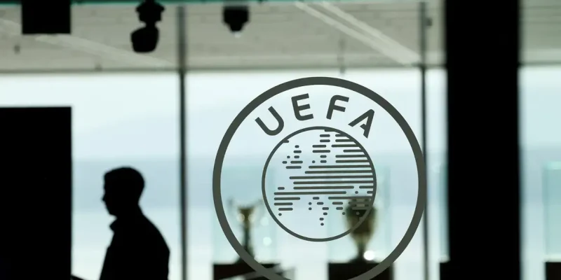 Logo da Uefa na sede da entidade em Nyon, na Suíça
10 de outubro de 2023 REUTERS/Denis Balibouse