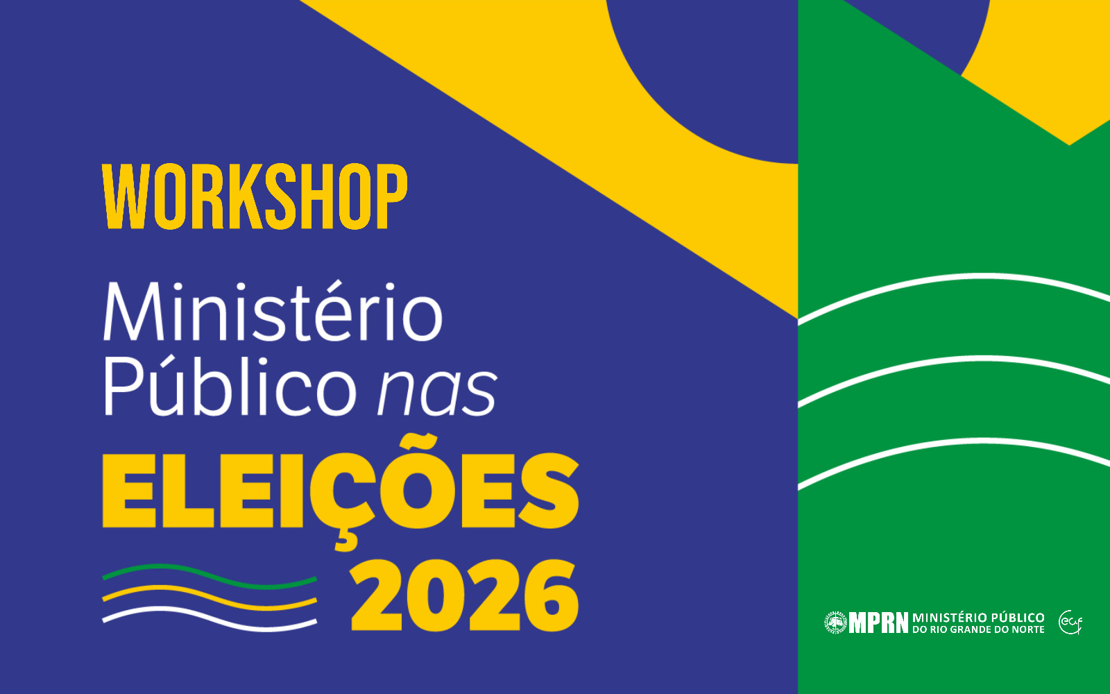 Card com as cores da bandeira do Brasil com o texto 