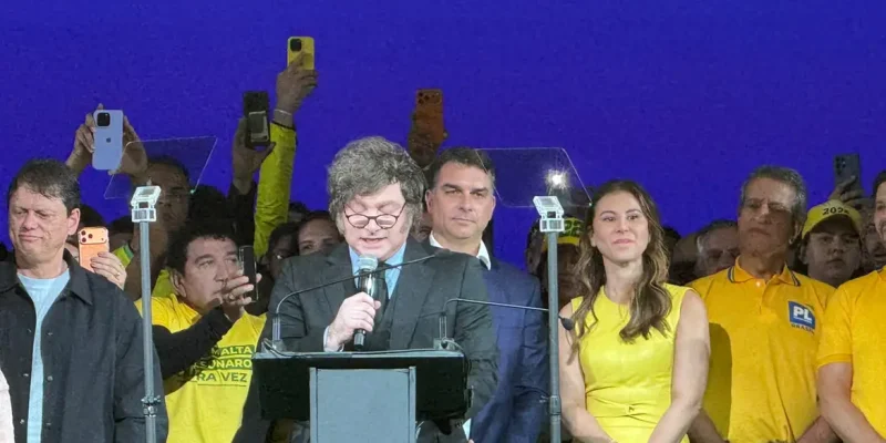 São Paulo - 25/07/2026 - Convenção do PL oficializou Flávio Bolsonaro como candidato à Presidência em evento no Pacaembu. Foto:  Maura Martins/TV Brasil.