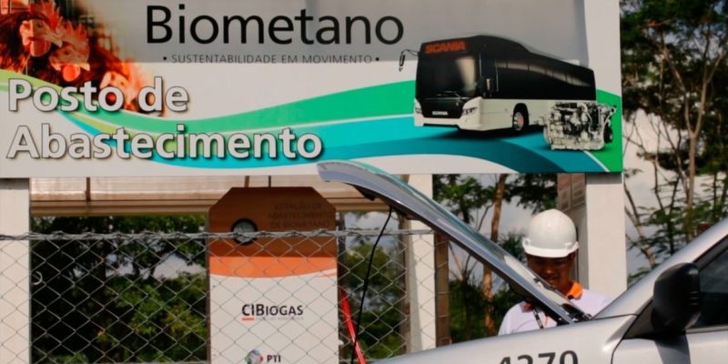 Foz do Iguaçu (PR) - Itaipu Binacional inaugura planta de produção de biometano com o uso de mistura de esgoto, restos orgânicos de restaurantes e poda de grama. Veículos de Itaipu são abastecidos com biometano (Divulgação/Itaipu)