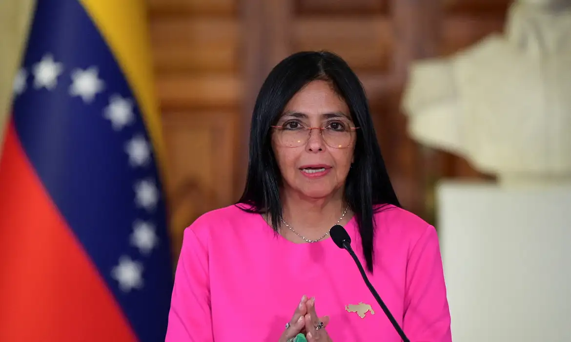 Presidente interina da Venezuela, Delcy Rodríguez, em Caracas
11/08/2025
 REUTERS/Gaby Oraa