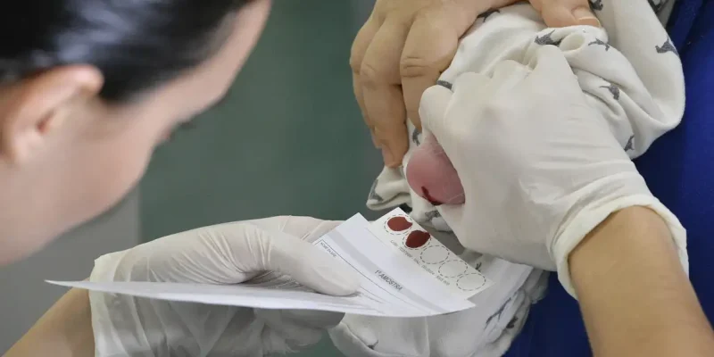 Teste do pezinho no Hospital Regional de Taguatinga (HRT).